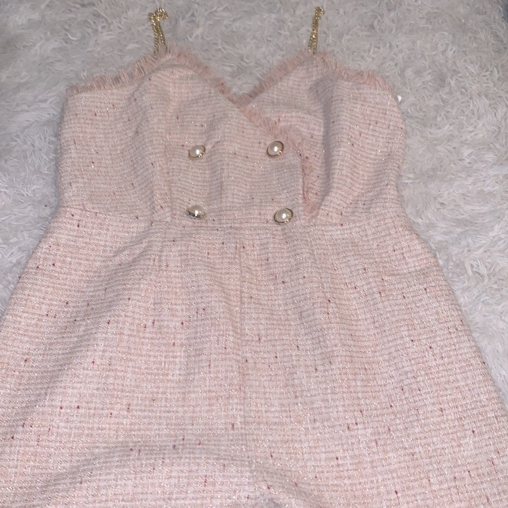 Soft Pink Formal Short Romper